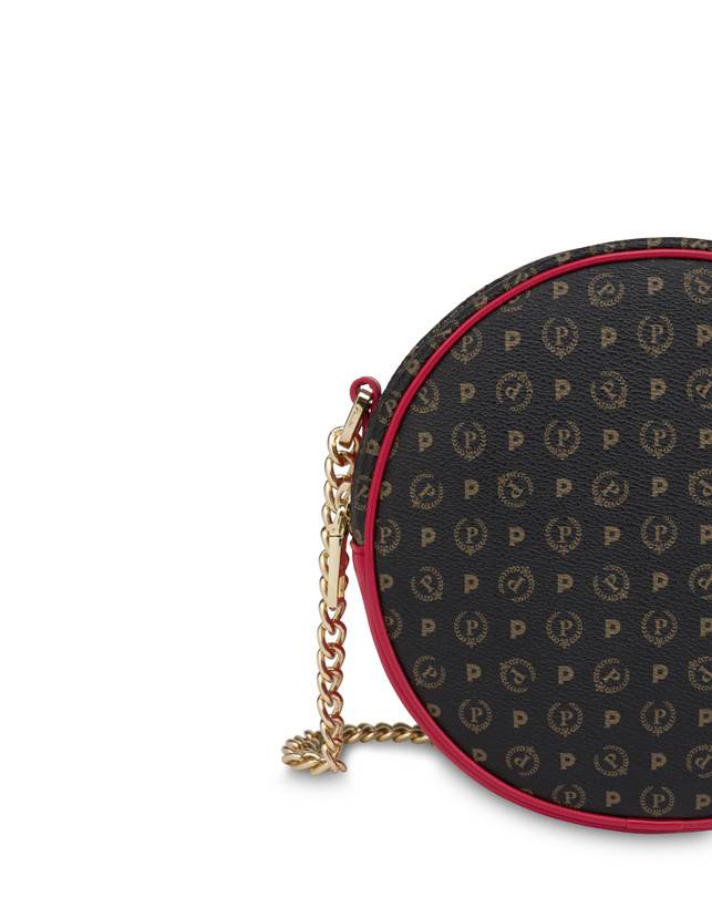 Pollini Round Bag Heritage Logo Classic Nero/lacca Offerta per la Festa della Mamma