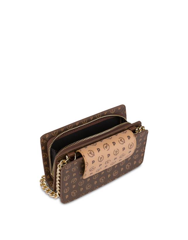 Pollini Clutch Porta Cellulare Bicolor Heritage Crema/marrone Online Outlet
