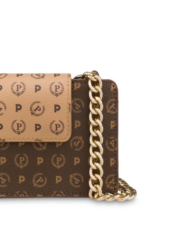 Pollini Clutch Porta Cellulare Bicolor Heritage Crema/marrone Online Outlet