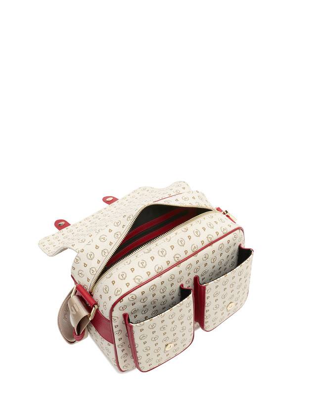 Pollini Borsa Messenger Heritage Logo Classic Avorio/lacca Offerta temporanea