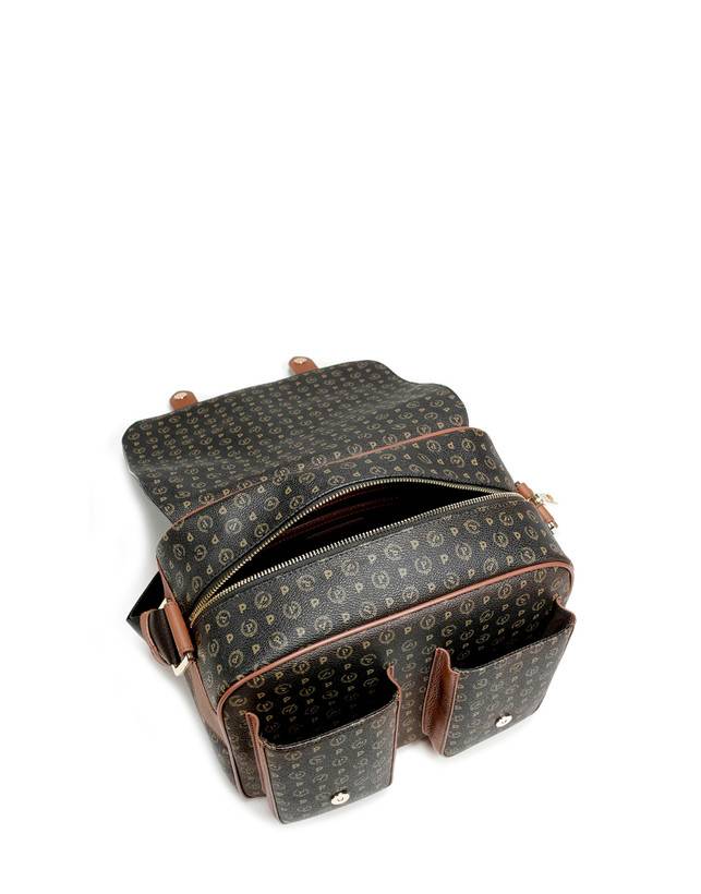 Pollini Borsa A Spalla Multitasche Heritage Logo Classic Nero/marrone Lightning offer