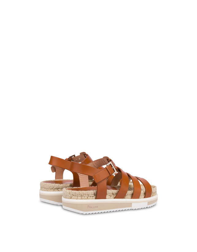 Pollini Sandali Fussbett In Vacchetta Flower Garden Wood Offerte speciali