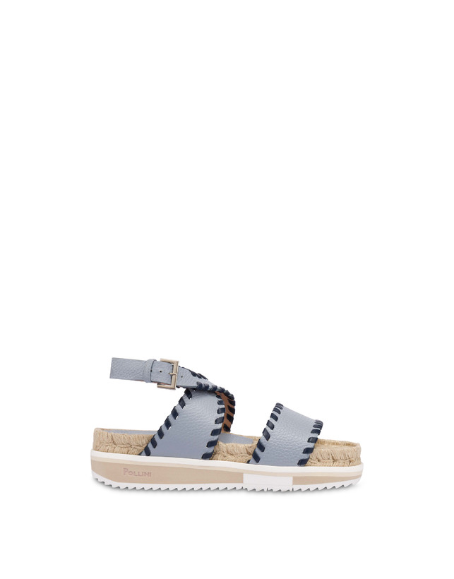 Pollini Sandali Fussbett In Vitello Decorato Flower Garden Sky/navy Sconti VIP