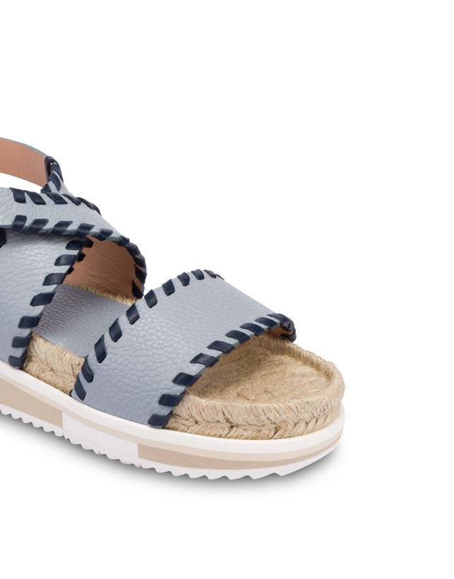 Pollini Sandali Fussbett In Vitello Decorato Flower Garden Sky/navy Sconti VIP