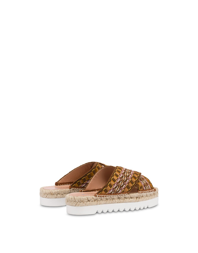 Pollini Sandali Espadrillas In Tessuto Intrecciato Summer Time Wood Ultimi tre giorni