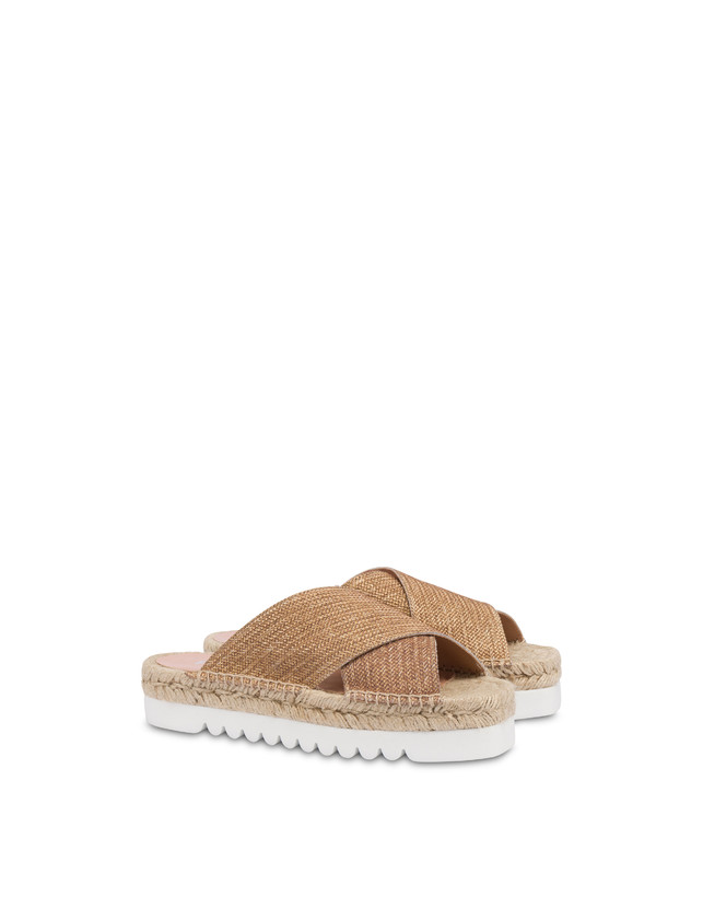 Pollini Sandali Espadrillas In Vitello Stampa Intreccio Summer Time Wood-oro ACQUISTA ORA