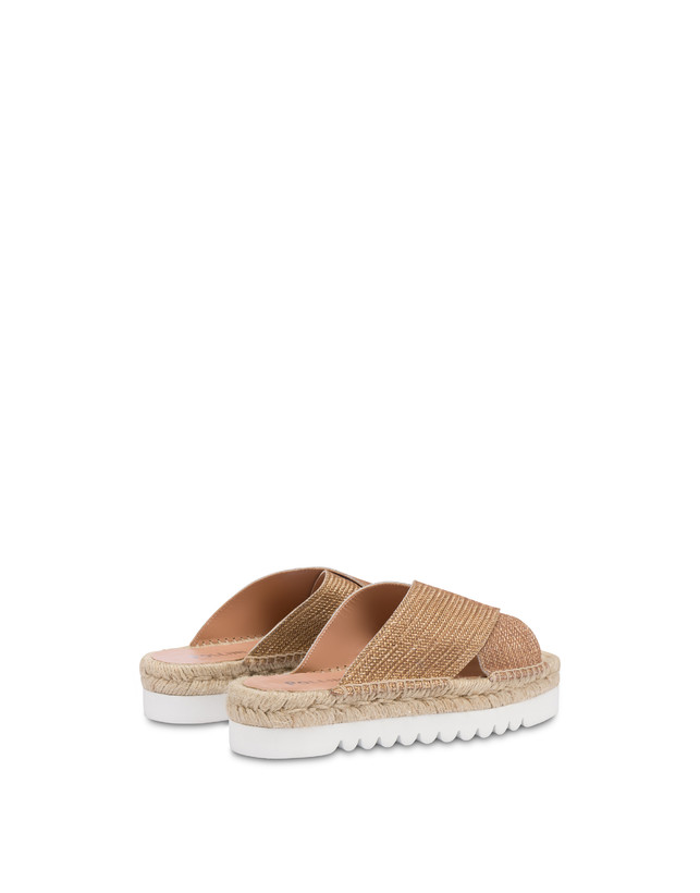Pollini Sandali Espadrillas In Vitello Stampa Intreccio Summer Time Wood-oro ACQUISTA ORA