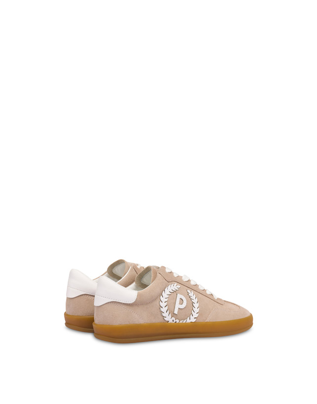 Pollini Sneakers In Crosta Venus Beige/bianco Fino al 50% di sconto