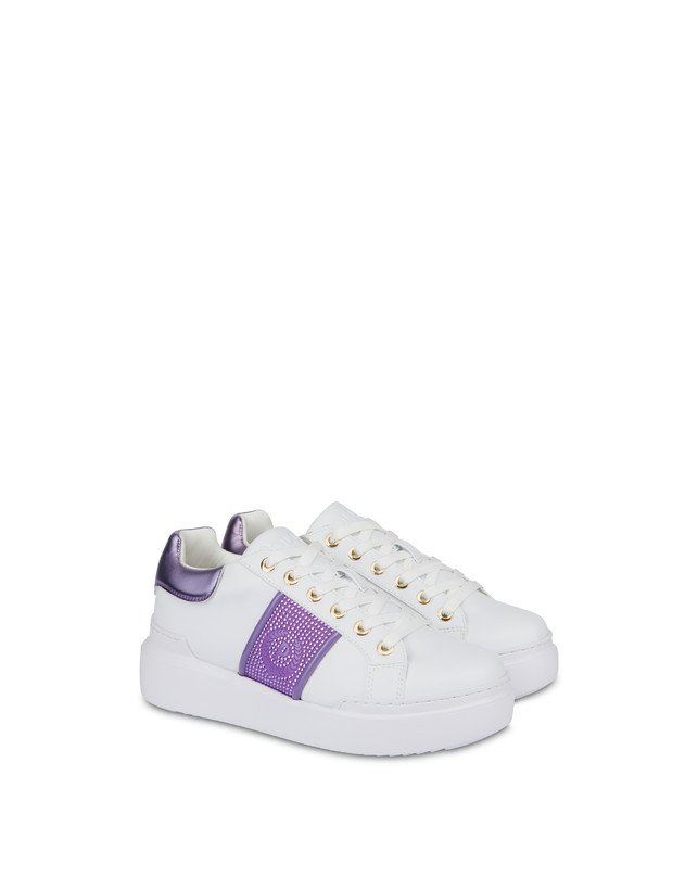 Pollini Sneakers Con Strass Diamond Carrie Bianco/iris Fino al 60% di sconto