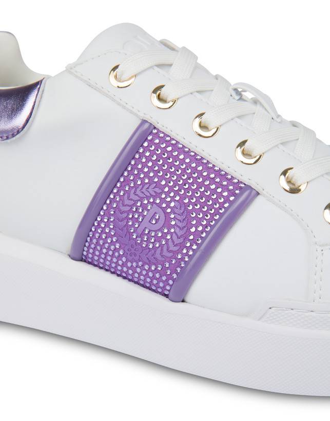 Pollini Sneakers Con Strass Diamond Carrie Bianco/iris Fino al 60% di sconto
