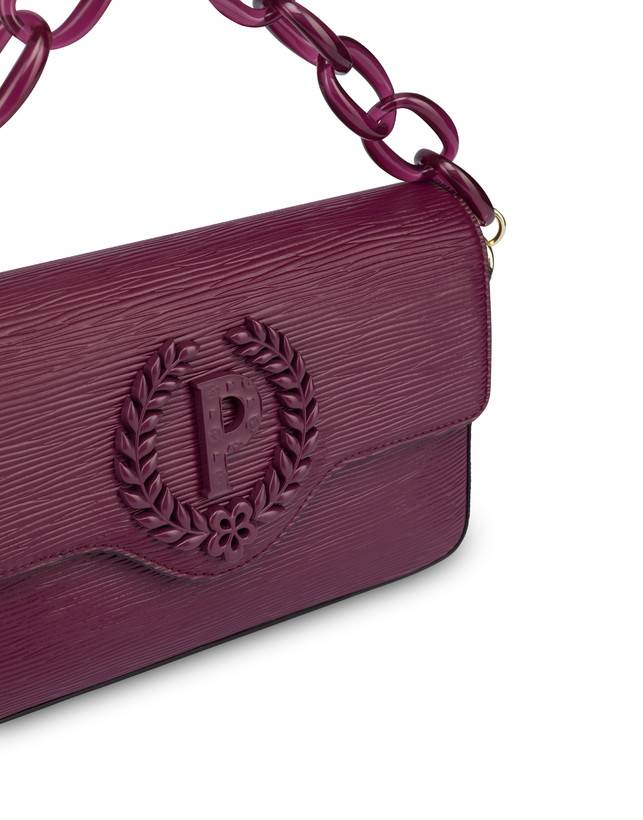 Pollini Candy Bag Con Maxi Catena Burgundy Sostegno trimestrale