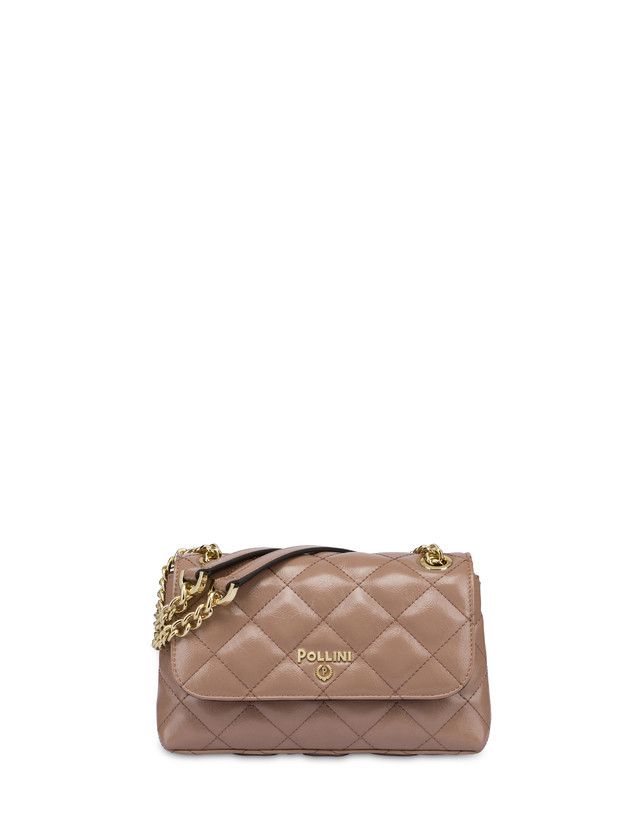 Pollini Borsa A Spalla Matelassé Shiny Waltzer Night Nude Trasporto libero internazionale
