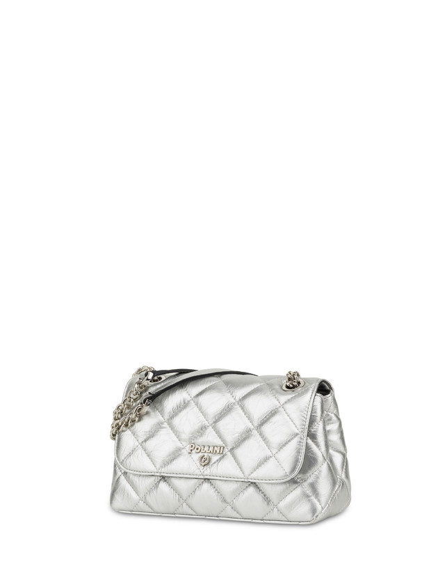 Pollini Borsa A Spalla Matelassé Waltzer Night Argento Officina