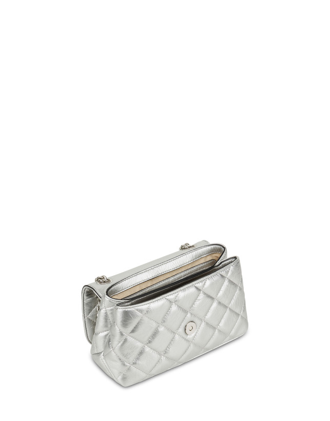 Pollini Borsa A Spalla Matelassé Waltzer Night Argento Officina