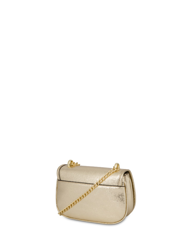 Pollini Mini Borsa Laminata Sara Oro Limitato a 3 giorni