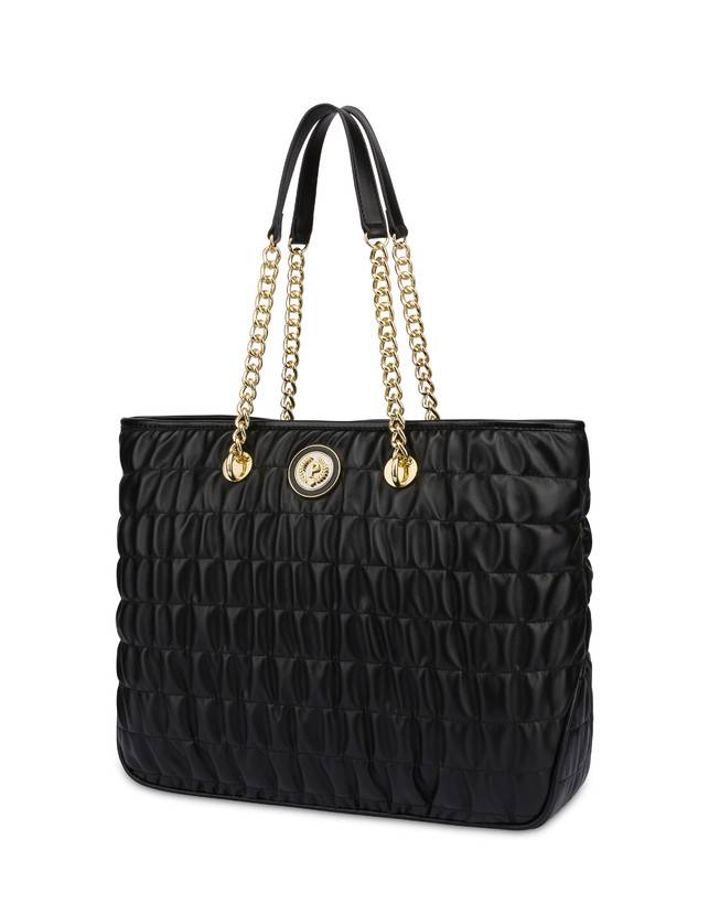 Pollini Borsa Doppio Manico Wrinky Nero/nero Black Friday Prezzi