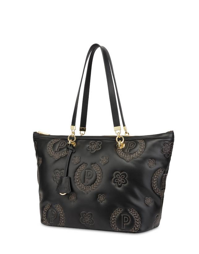 Pollini Shopping Bag Con Manici Intercambiabili Puffy Heritage Nero/nero/nero Italia