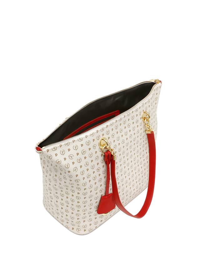 Pollini Shopping Bag Heritage Logo Classic Avorio/lacca Nuovo