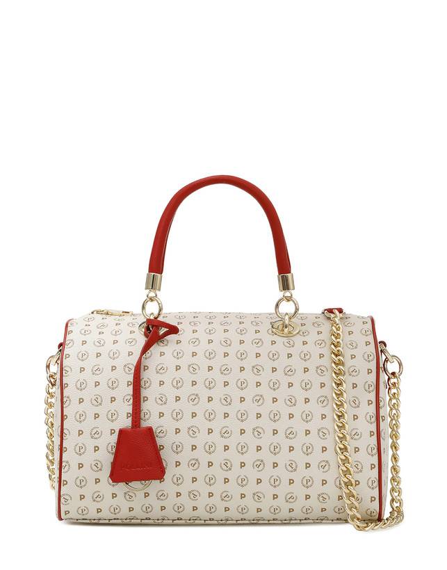 Pollini Borsa Bauletto Heritage Logo Classic Avorio/lacca Promozione