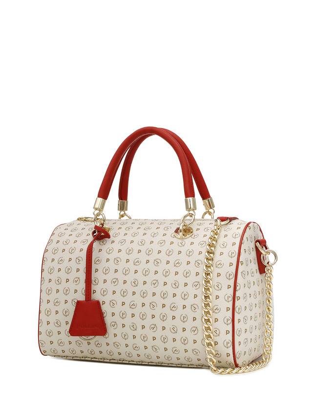 Pollini Borsa Bauletto Heritage Logo Classic Avorio/lacca Promozione