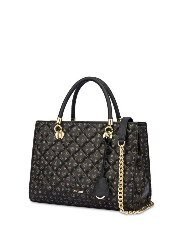 Pollini Shopping Bag Heritage Matelassé Nero/nero Prezzo Ridotto