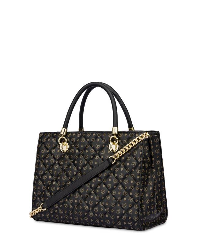 Pollini Shopping Bag Heritage Matelassé Nero/nero Prezzo Ridotto