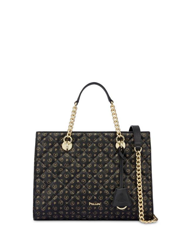 Pollini Shopping Bag Heritage Matelassé Nero/nero Prezzo Ridotto