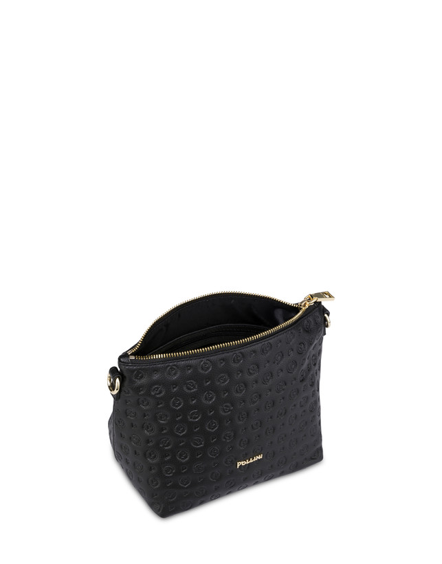 Pollini Borsa A Mano Heritage Logo Embossed Nero Convenienza