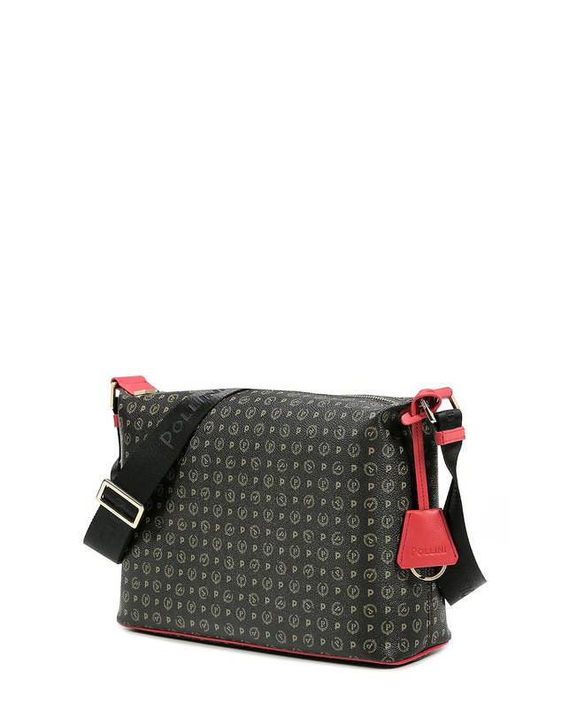 Pollini Borsa Hobo Heritage Logo Classic Nero/lacca Sconto