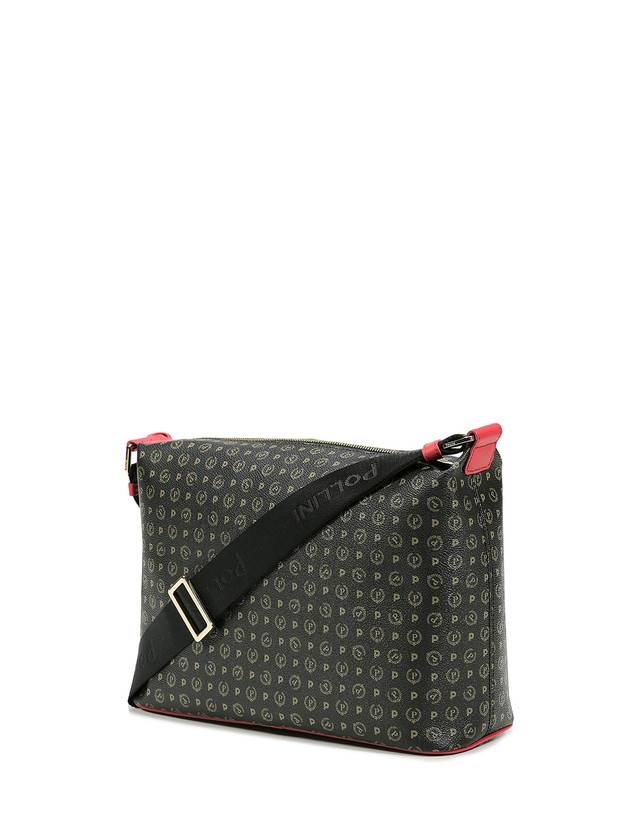 Pollini Borsa Hobo Heritage Logo Classic Nero/lacca Sconto