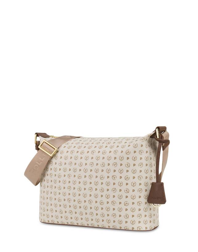 Pollini Borsa Hobo Heritage Logo Classic Avorio/marrone Online