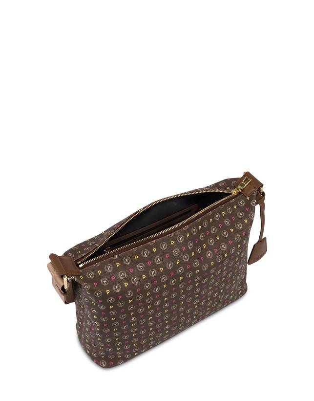 Pollini Borsa Hobo Heritage Logo Classic Multicolor/marrone Outlet
