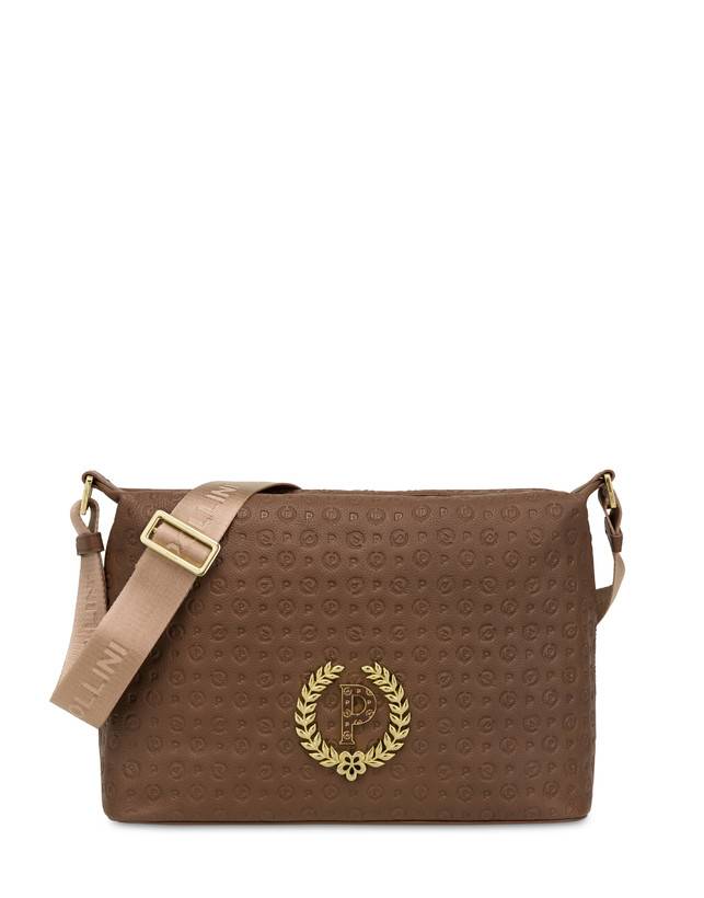 Pollini Borsa A Spalla Con Tracolla Regolabile Heritage Logo Embossed Marrone Hotsell