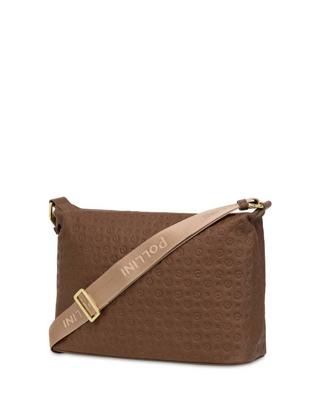 Pollini Borsa A Spalla Con Tracolla Regolabile Heritage Logo Embossed Marrone Hotsell