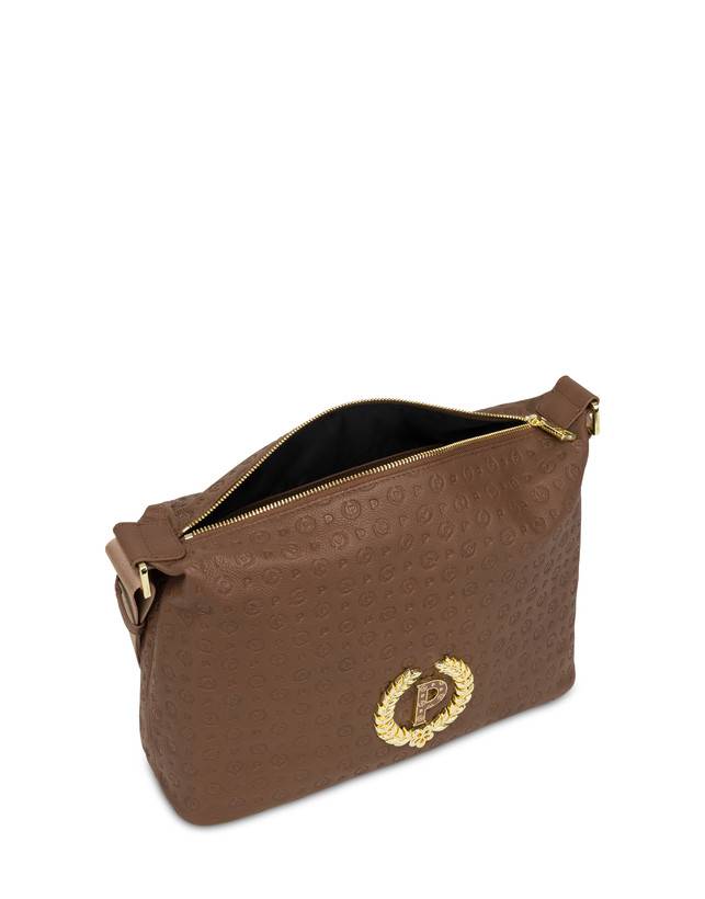 Pollini Borsa A Spalla Con Tracolla Regolabile Heritage Logo Embossed Marrone Hotsell