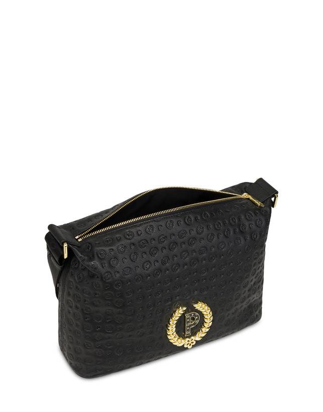Pollini Borsa A Spalla Con Tracolla Regolabile Heritage Logo Embossed Nero Vendita Calda