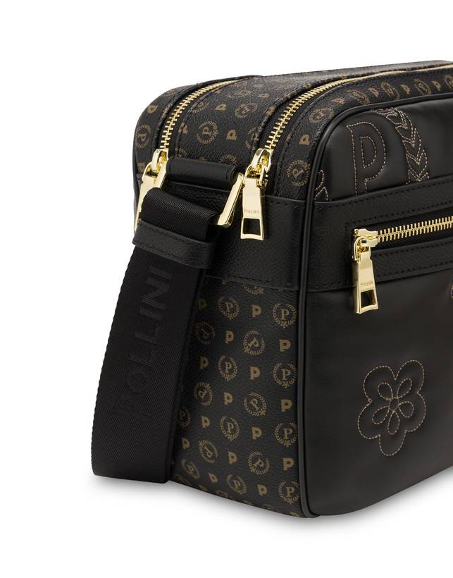 Pollini Borsa A Tracolla Puffy Heritage Nero/nero/nero Vendita Economica