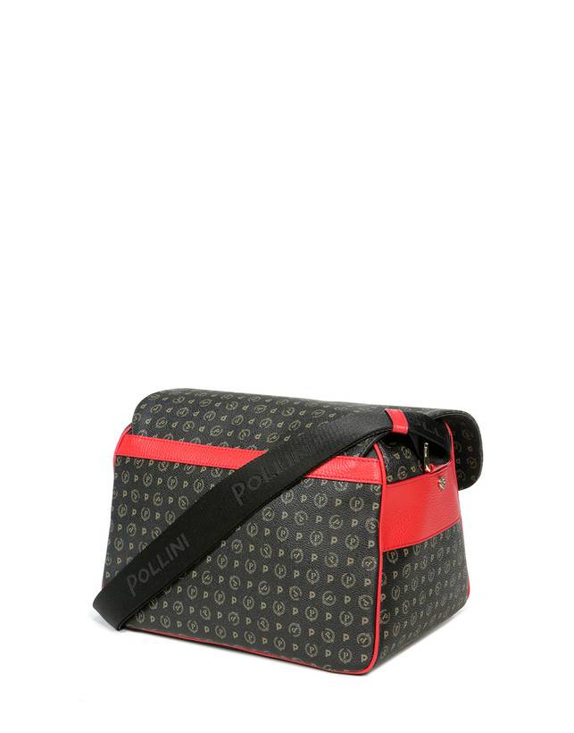 Pollini Borsa A Spalla Multitasche Heritage Logo Classic Nero/lacca Saldi Di Fabbrica