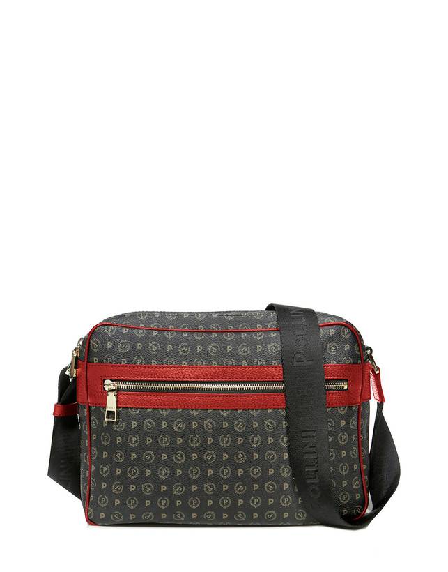 Pollini Borsa A Spalla Heritage Logo Classic Nero/lacca