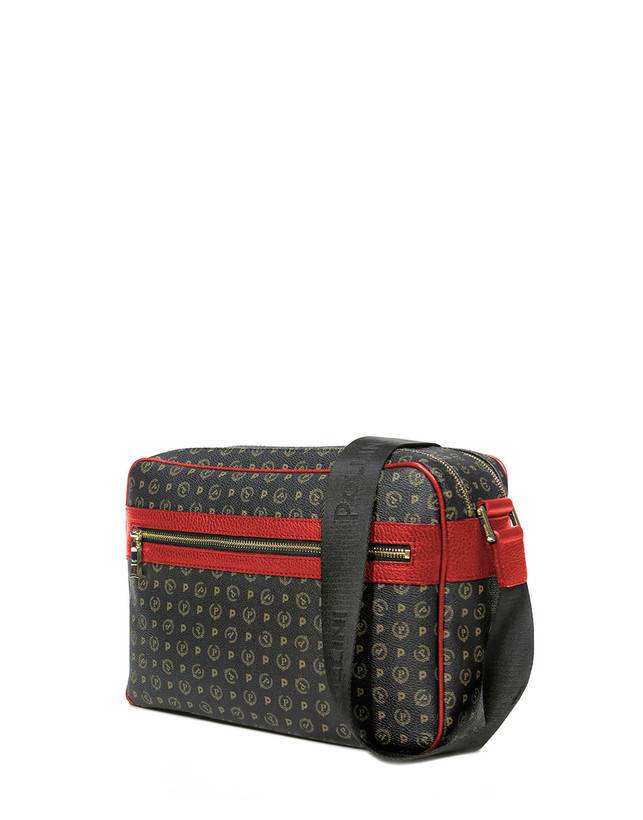 Pollini Borsa A Spalla Heritage Logo Classic Nero/lacca Vendite Flash