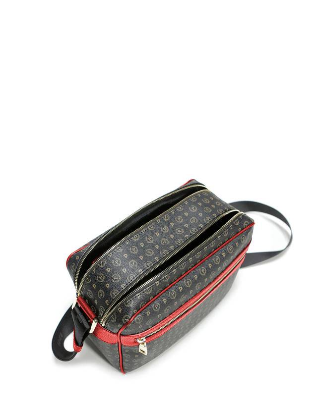 Pollini Borsa A Spalla Heritage Logo Classic Nero/lacca Vendite Flash