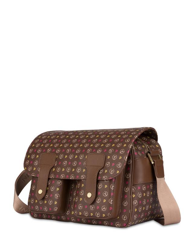 Pollini Borsa A Spalla Multitasche Heritage Logo Classic Multicolor/marrone Negozio