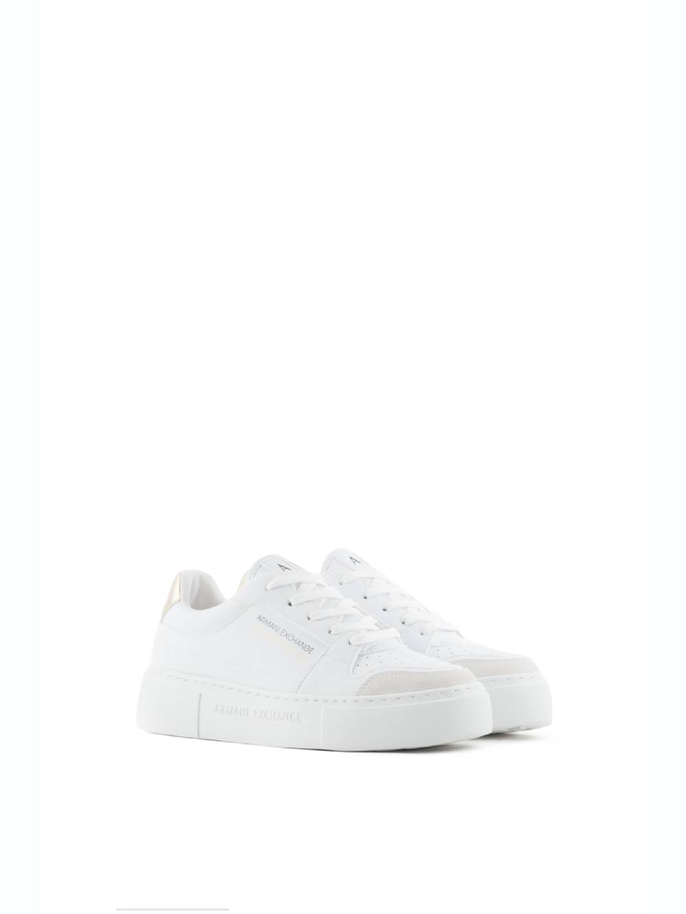 ARMANI EXCHANGE  Sneakers in Pelle Bianca Armani Exchange - Scarpe Sportive da Donna Qualità Garantita