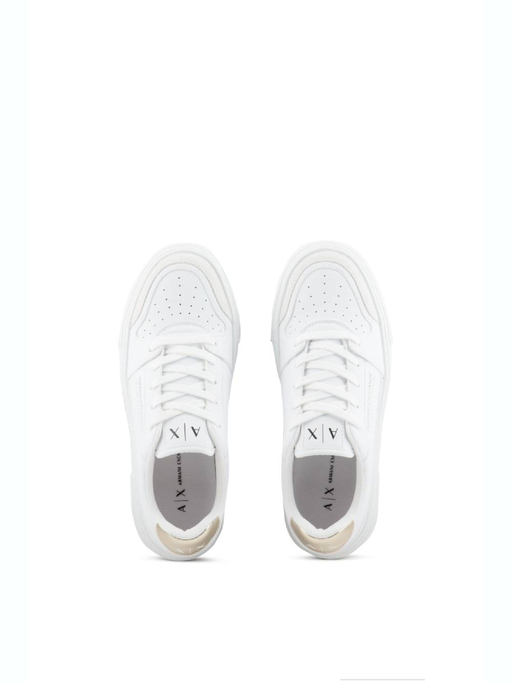 ARMANI EXCHANGE  Sneakers in Pelle Bianca Armani Exchange - Scarpe Sportive da Donna Qualità Garantita