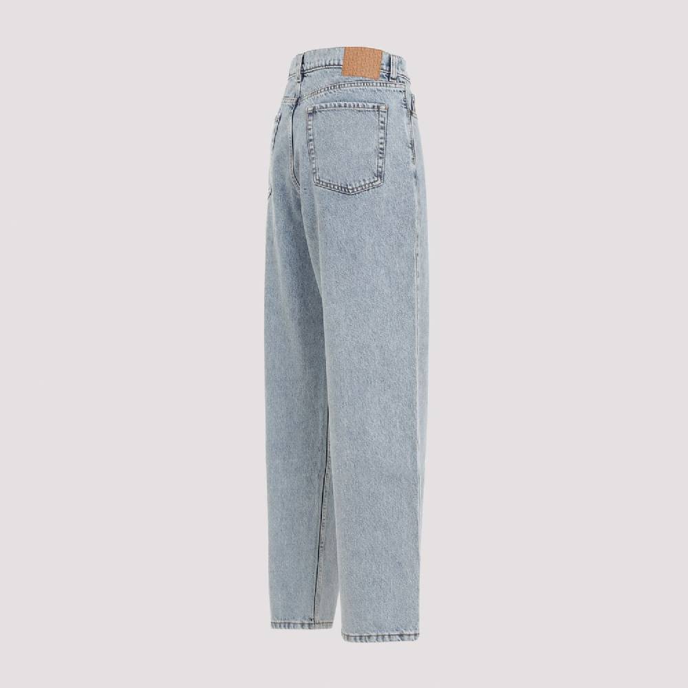 MAGDA BUTRYM  Jeans Larghi in Cotone Blu Magda Butrym a Vita Alta Saldi Di Fabbrica