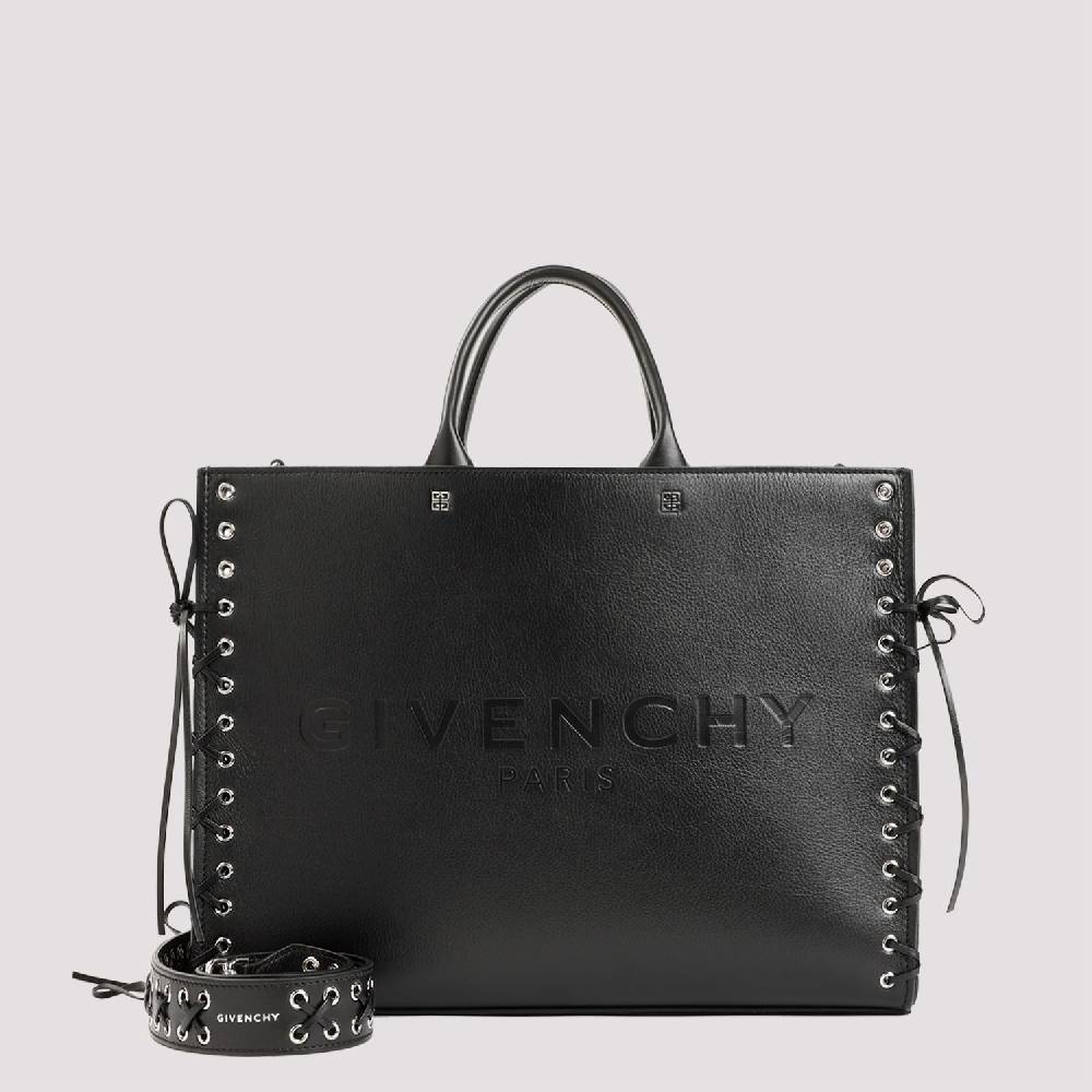 GIVENCHY  Givenchy Borsa Tote Nera in Pelle Media - Cerniera e Occhielli Offerta