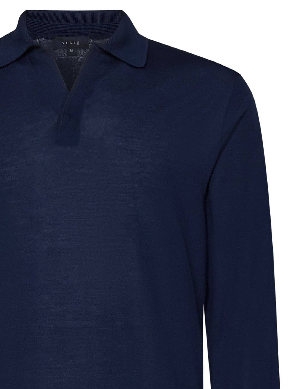 SEASE  Polo Uomo SEASE in Lana Vergine Blu Navy I Più Venduti