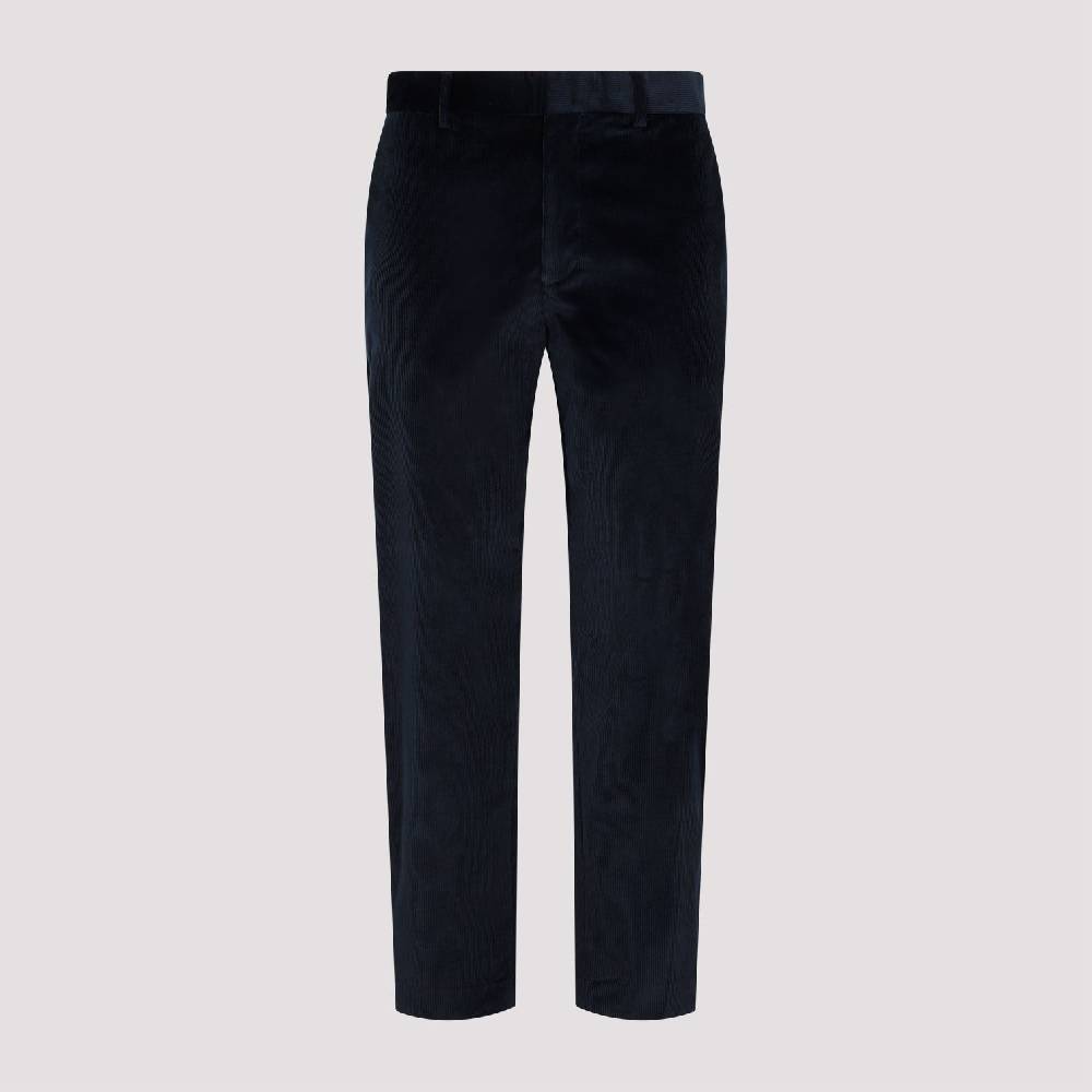 PAUL SMITH  Pantaloni in Velluto Cotone e Lana Blu Navy Paul Smith Hotsell