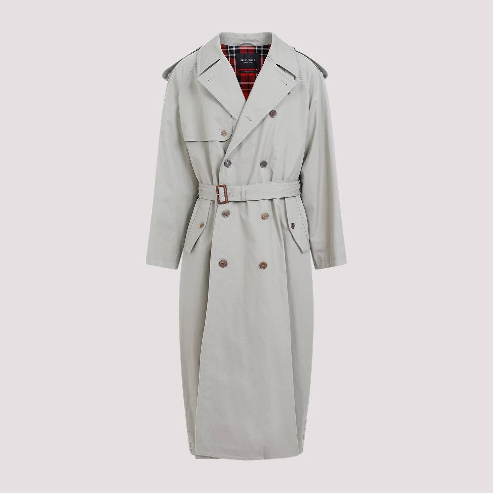 BALENCIAGA  Cappotto Cotone Beige Militare Balenciaga Donna Qualità Garantita