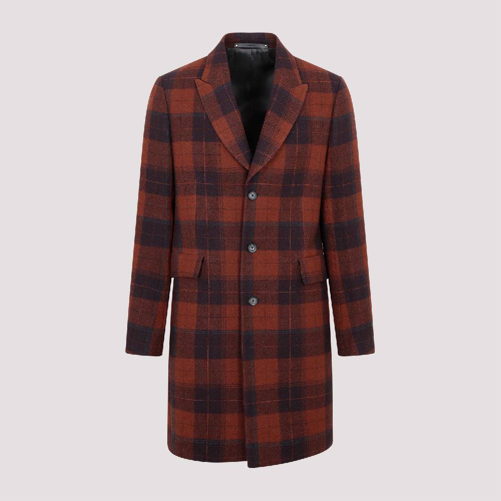 PAUL SMITH  Soprabito di Lana Rosso da Uomo Paul Smith Saldi Di Fabbrica